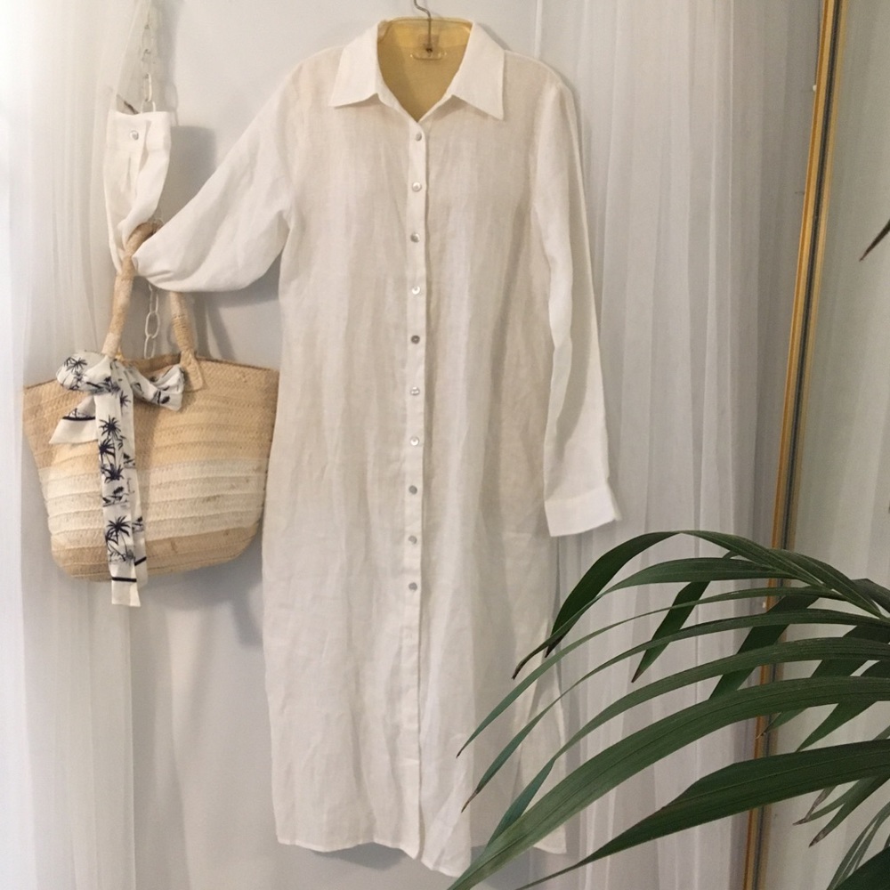 Linen Button-up Dress π - Picture 12 of 16